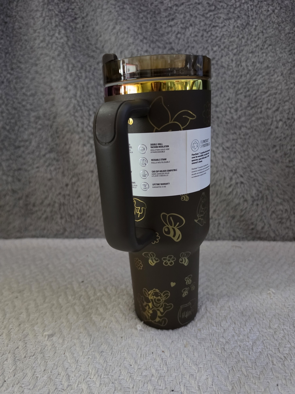 Loveshack Fancy Adventure Series Winnie the Pooh Dark Brown  Travel Tumbler 40oz